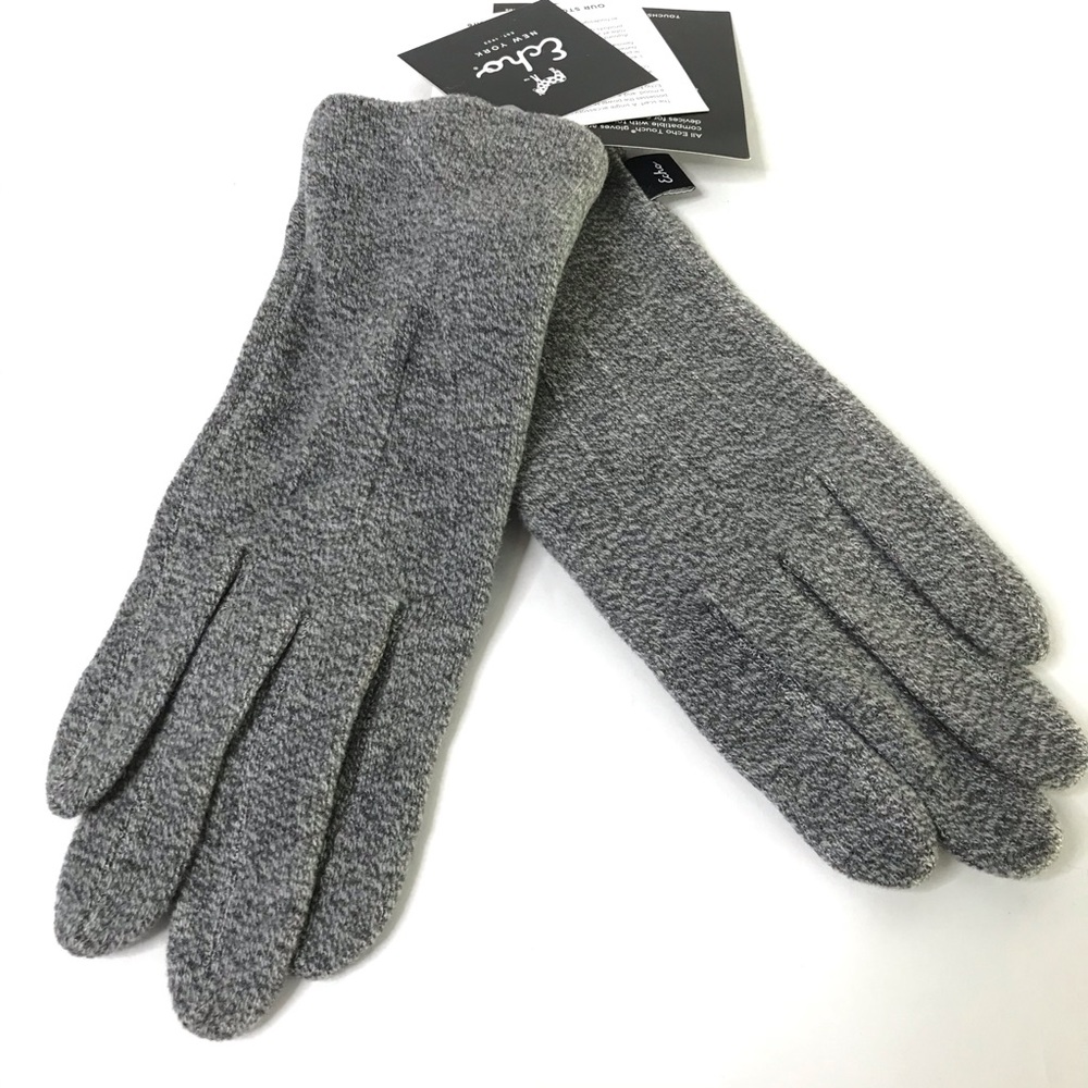 NORDSTROM ECHO New York Echo Touch Gray Heathered Gloves NEW Size L/XL